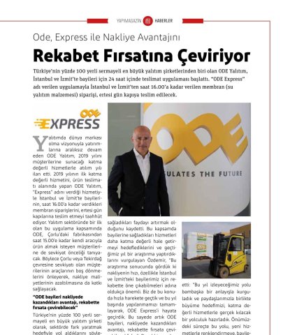  ODE, Express ile Nakliye Avantajını Rekabet Fırsatına Çeviriyor 