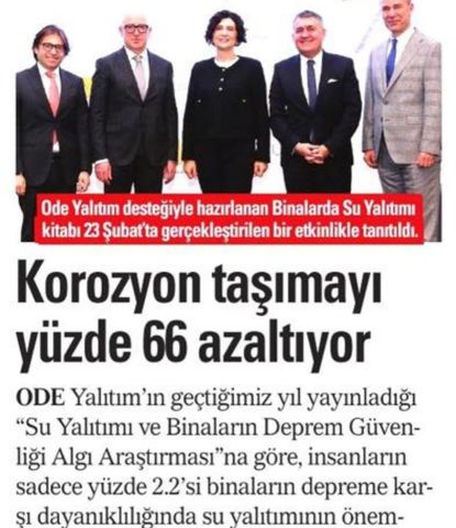 KOROZYON TAŞIMAYI YÜZDE 66 AZALTIYOR