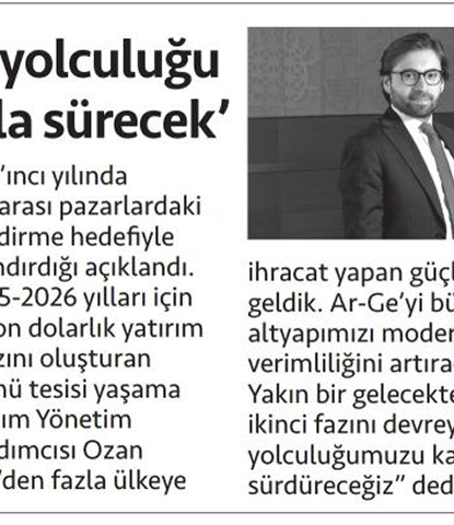 BÜYÜME YOLCULUĞU KARARLILIKLA SÜRECEK