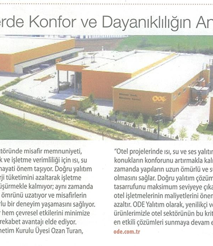OTELLERDE KONFOR VE DAYANIKLILIĞIN ANAHTARI