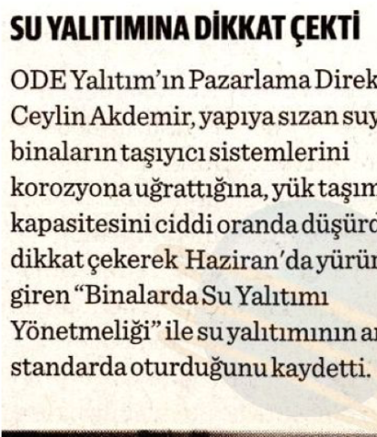  SU YALITIMINA DİKKAT ÇEKTİ 
