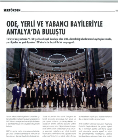  ODE, yerli ve yabancı bayileriyle Antalya’da buluştu 