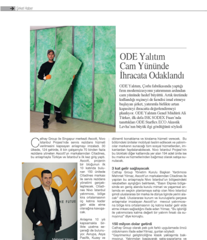  ODE Yalıtım cam yününde ihracata odaklandı 