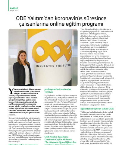  ODE Yalıtım'dan Koronavirüs Süresince Çalışanlarına Online Eğitim Programı 