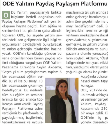  ODE Yalıtım Paydaş Platformu Kuruldu 