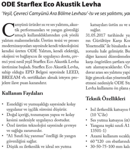  ODE Starflex Eco Akustik Levha 
